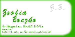 zsofia boczko business card